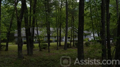Building exterior surrounded by trees