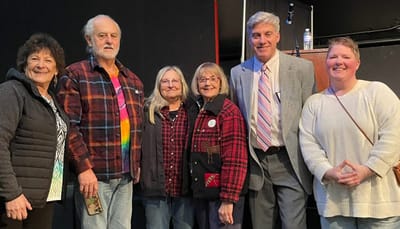Residents and staff at a community event.