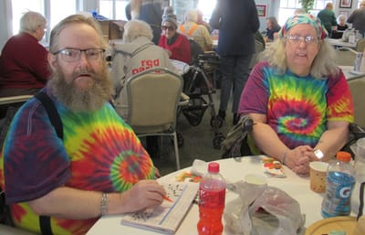 Residents participating in an activity together