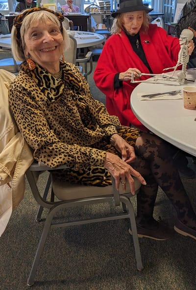 Residents participating in a fun activity together.