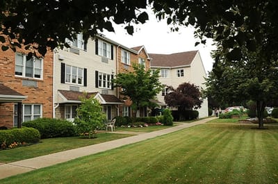Well-maintained outdoor space with greenery.
