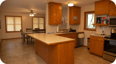 Interior view of a common area kitchen