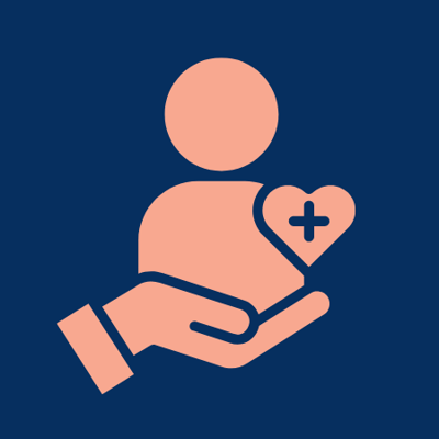 Logo depicting healthcare and compassion themes.