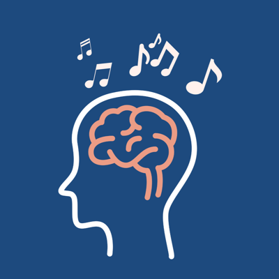 Illustration of a brain with musical notes