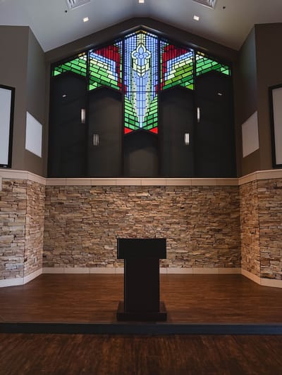 Interior view of a facility's chapel area