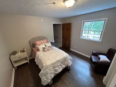 Cozy private room in a senior care facility