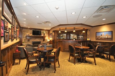 Cozy common area with seating and decor