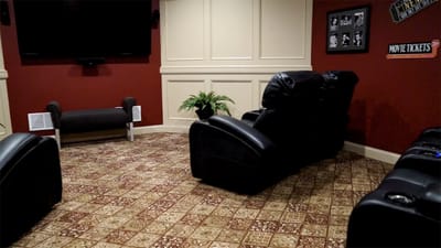 Cozy seating area inside a senior living facility