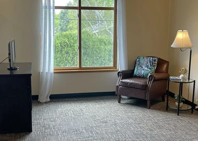 Cozy interior room with chair and window view