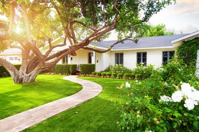 Beautiful path leading to the exterior of a facility