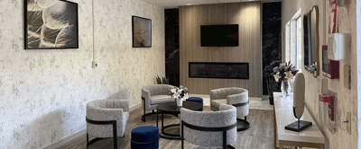Comfortable lounge area with chairs and modern decor