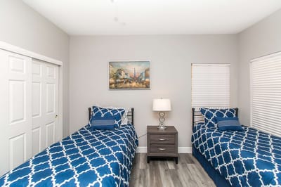 A shared bedroom in a senior living facility