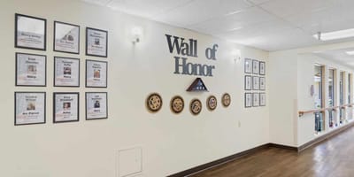 Wall of Honor displaying resident achievements