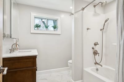 Clean and modern bathroom interior