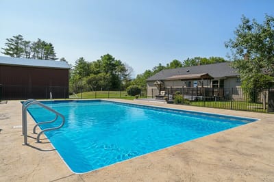 Outdoor swimming pool at the facility