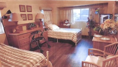 A cozy shared bedroom in the facility.