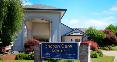 Exterior view of Sharon Care Center building