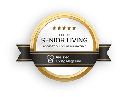 Award badge for best senior living