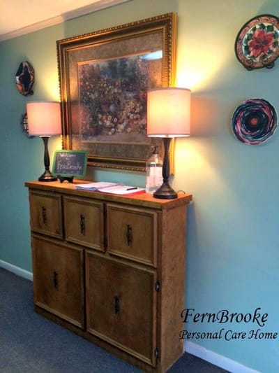 Interior view of a welcoming area in Fernbrooke