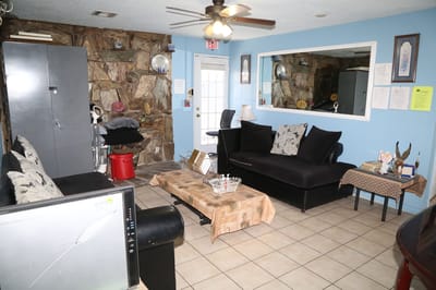 Cozy common area in the facility with seating.