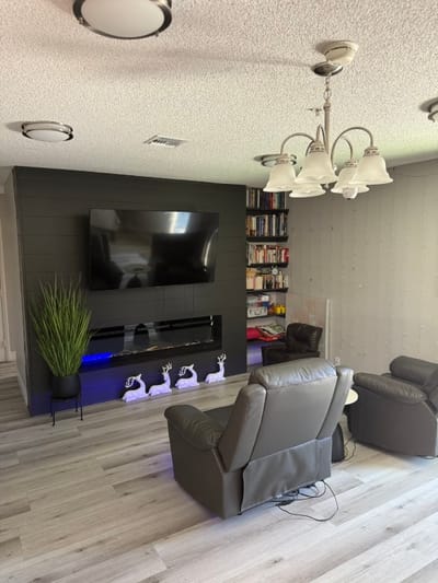 Cozy common area with a television and seating