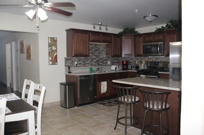 Modern kitchen space in a senior living facility