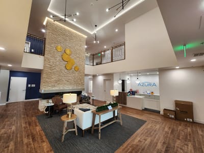 Interior view of a comfortable lobby area