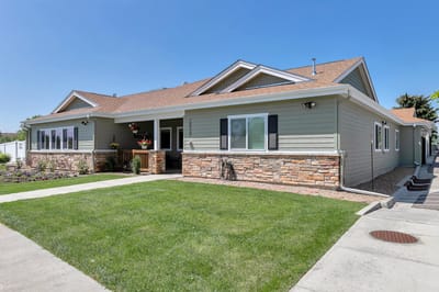 Exterior view of a senior living facility