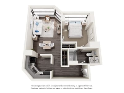 Architectural floor plan of a residential unit.