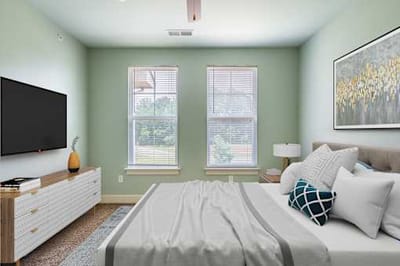 A well-furnished private resident room