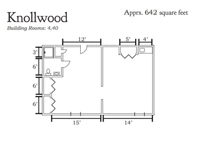 Architectural floor plan of a residential unit