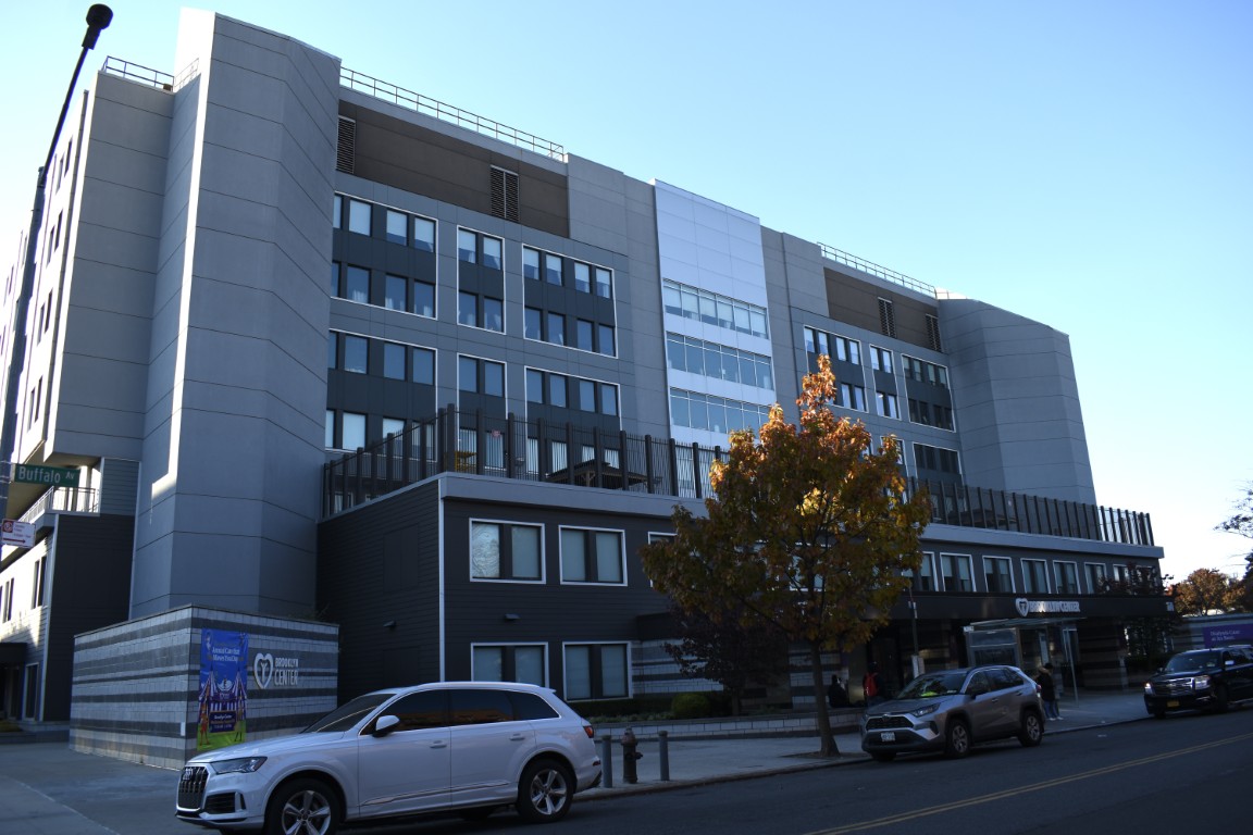 Modern exterior of the nursing home facility