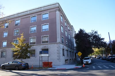 Exterior view of Belvedere Senior Living building.