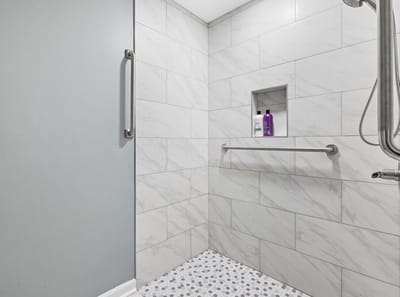 Accessible shower in a modern bathroom