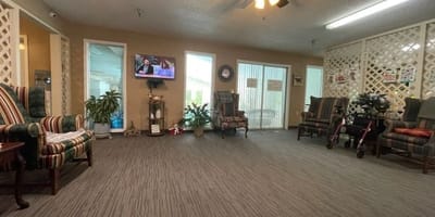 Bright common area with comfortable seating