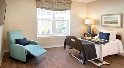 Cozy resident room with a view and amenities