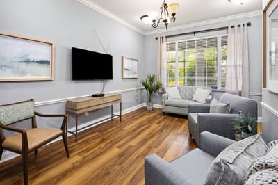 Cozy common area with comfortable seating and natural light