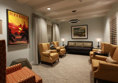 Cozy lounge area with comfortable seating