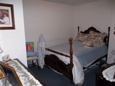 Cozy bedroom setup in a senior living facility