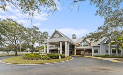 Exterior view of a senior living facility