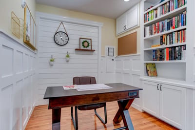 A cozy, well-organized office space.