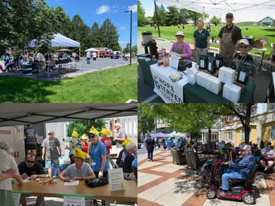 Community event with residents and staff participating outdoors.