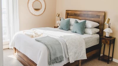 Cozy resident bedroom with elegant decor.