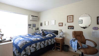 Cozy resident bedroom with personal decorations