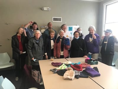 Residents engaged in an activity indoors