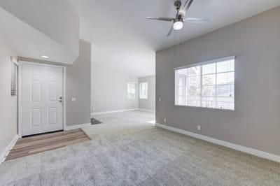 Interior view of a spacious, well-lit apartment.