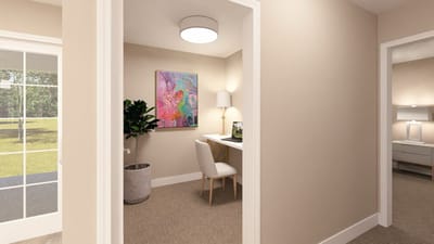 Interior view showcasing a common area with decor.
