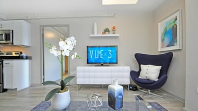 Bright and modern interior of a living space