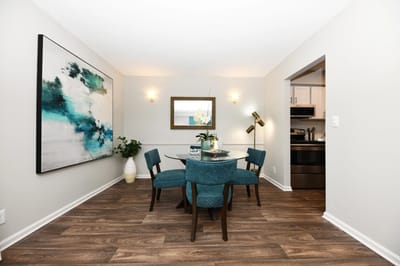 An inviting dining area with modern decor and equipment