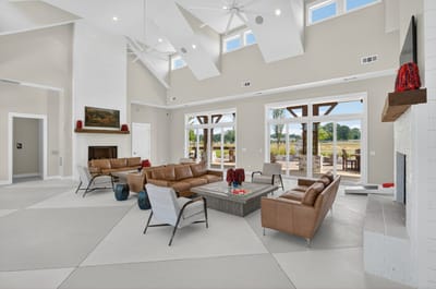 Bright and spacious common area with ample seating